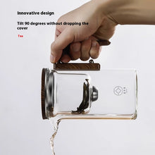 Magnetic Teapot Separation Filtration Glass Tea Pot Wood Handle Tea