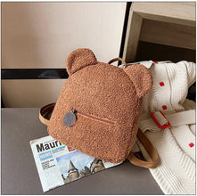 Women's & Children Travel Shopping Cute Bear Shaped Shoulder Backpack