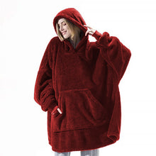 Hoodie Sweatshirt With Big Pocket Tops Sweater Comfortable Loose Double-Sided Fleece