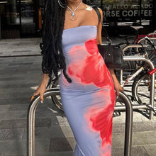 Slim Slit Tube Long Dress Summer Sexy Pint Party Beach Dresses For Women