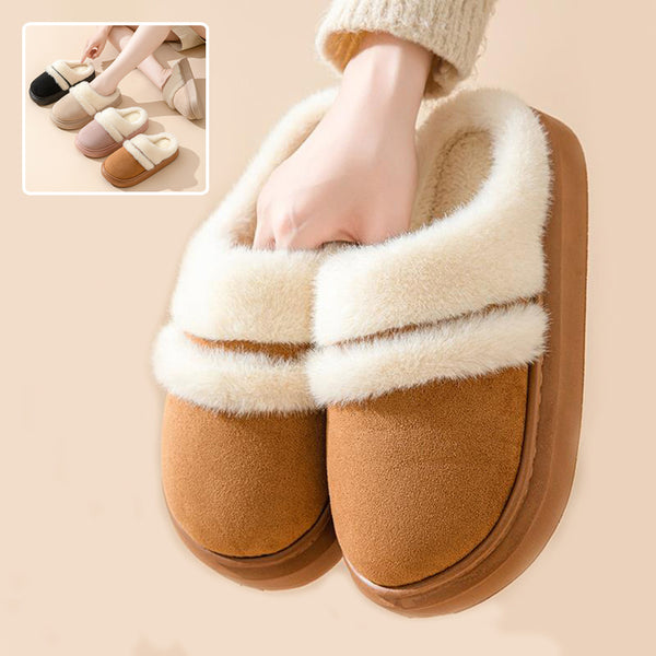 Leisure Thick Bottom Non-slip Warm Cotton Slippers For Women