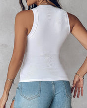 Round Neck Vest With Bra Summer Solid Color Bottom Sleeveless Top Women