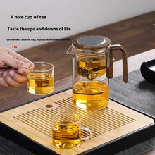 Magnetic Teapot Separation Filtration Glass Tea Pot Wood Handle Tea