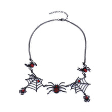 Halloween Spider Web Necklace For Women