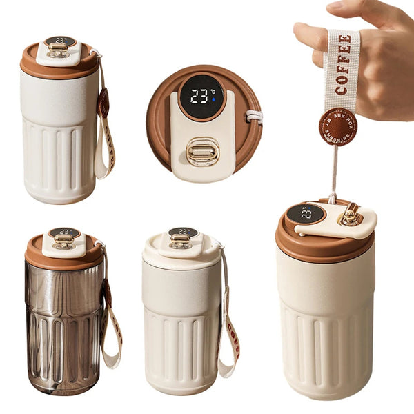 Smart Digital Thermal Stainless Steel Portable Coffee Mug