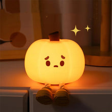 Halloween Touch Pumpkin Night Light Cute Soft Silicone Lamp