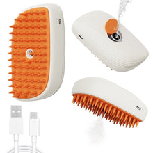 USB Rechargeable Pets Grooming Steam Brush Spray Massage Comb