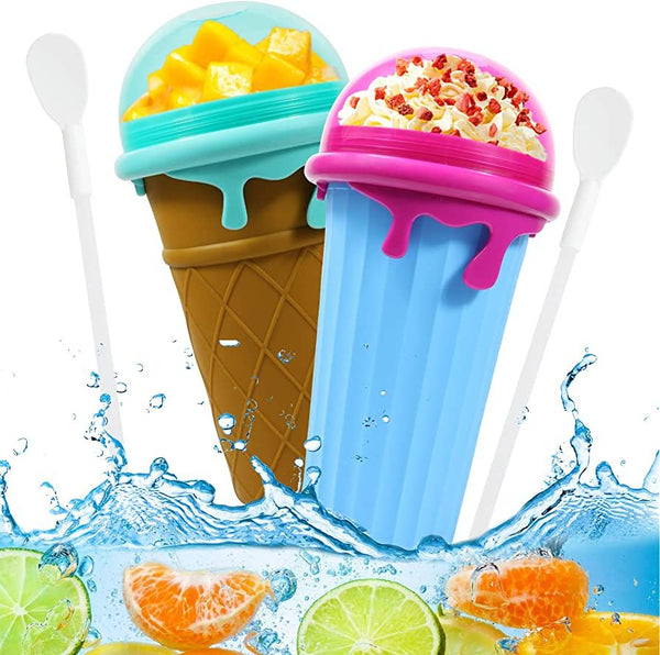 Slushy Cup Summer Juice Water Bottle Quick-Frozen Smoothie Sand Cup