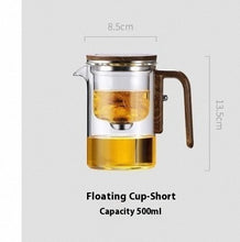 Magnetic Teapot Separation Filtration Glass Tea Pot Wood Handle Tea