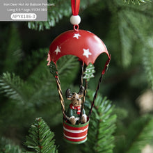 Pendant Creative Nordic Iron Christmas Hot Air Balloon Parachute