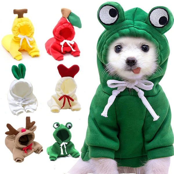 Cute Fruit Dog  Warm Winter  Hoodies  For Small Dogs