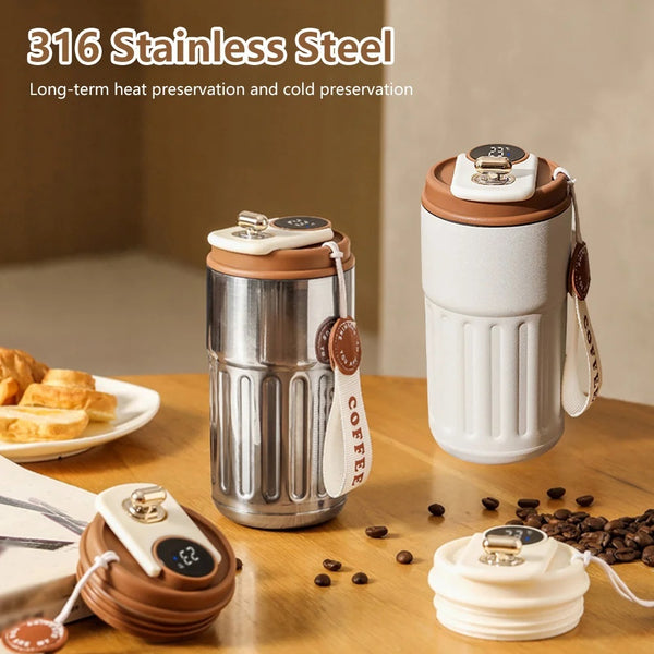 Smart Digital Thermal Stainless Steel Portable Coffee Mug