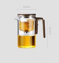 Magnetic Teapot Separation Filtration Glass Tea Pot Wood Handle Tea