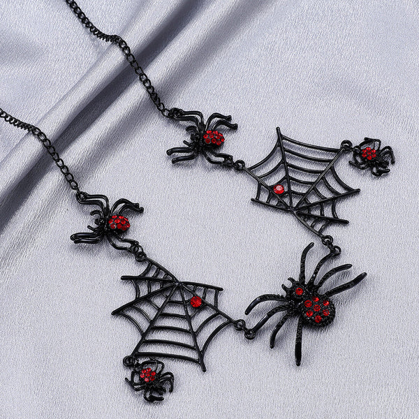 Halloween Spider Web Necklace For Women