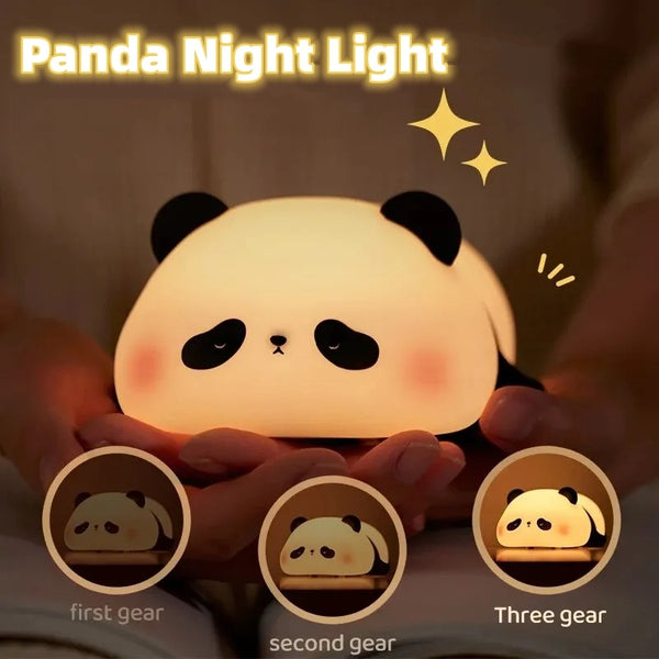 Panda Night Lights For Kids Cute Animal Silicone