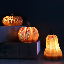 Halloween Pumpkin Lantern  LED Candle Lamp Resin Luminous