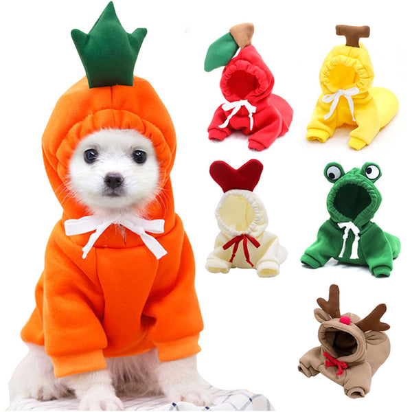 Cute Fruit Dog  Warm Winter  Hoodies  For Small Dogs