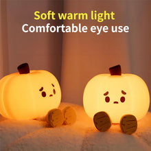 Halloween Touch Pumpkin Night Light Cute Soft Silicone Lamp