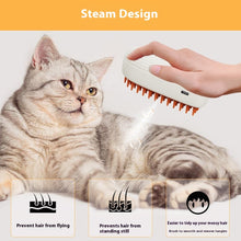 USB Rechargeable Pets Grooming Steam Brush Spray Massage Comb