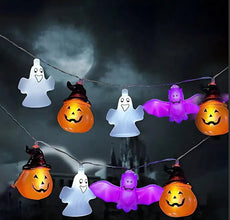 Halloween Lighting Chain Pumpkin Ghost Bat Modeling Lamp